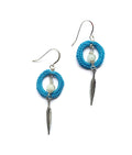 Amazonite Calm Earrings with feather